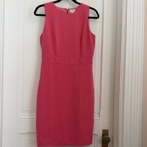 J. Crew Factory Bright Pink Sleeveless Sheath Dress